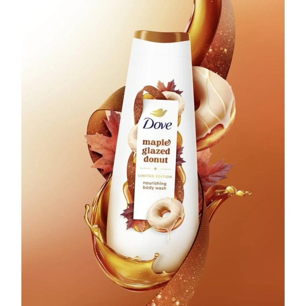 Dove Maple Glazed Donut Limited Edition Nourishing Body Wash 20oz NEW